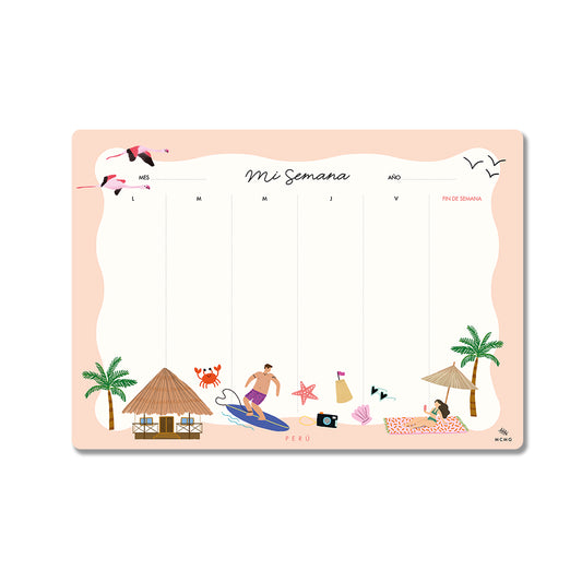 Planner Semanal Costa del Pacífico