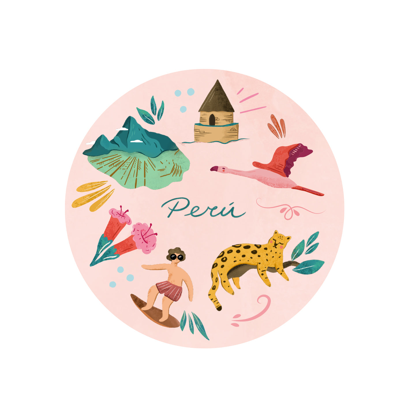 Posavasos Perú Rosado