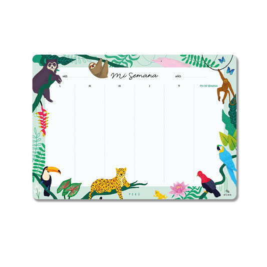 Planner Semanal Selva Tropical
